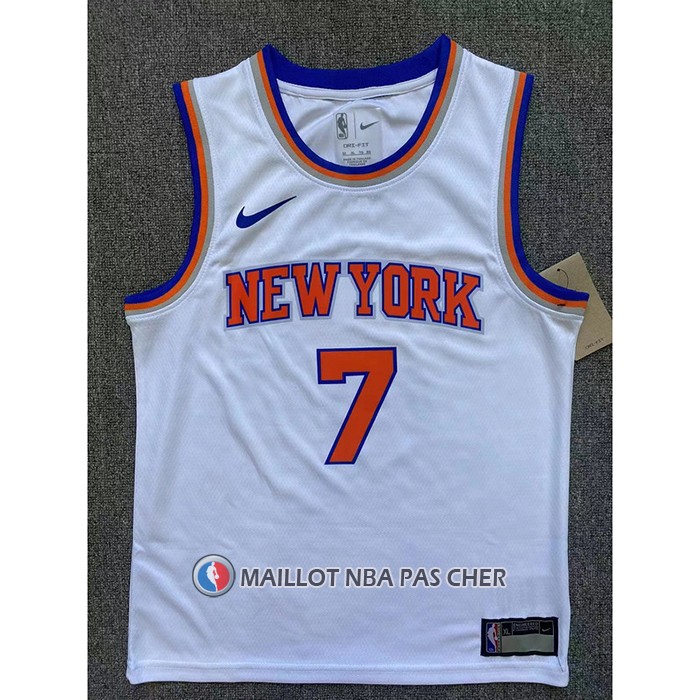 Maillot Enfant New York Knicks Carmelo Anthony NO 7 Association Blanc